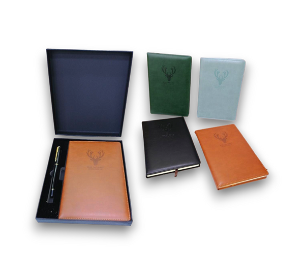 note book a5 cuir + stylo + boite ref :YL-25-581H/ yalong to