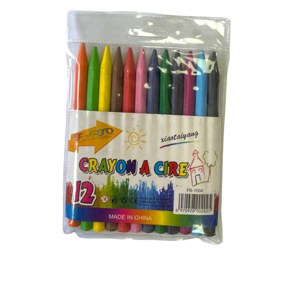 crayon de couleur à cire 12pcs p.f réf : fb-1004 / fabo