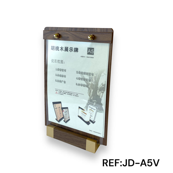 support publicitaire A5 en bois 148*210mm ref : jd-a5v