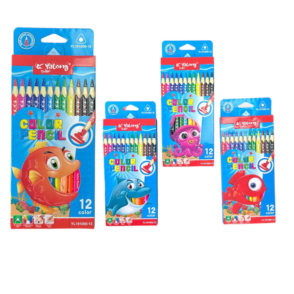 crayons de couleur 12pcs g.f ref : yl191050-12 / yalong to go