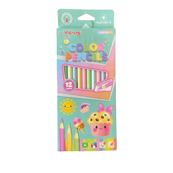 crayons de couleur pastel 12pcs g.f ref : yl201026-12 / yalong to go