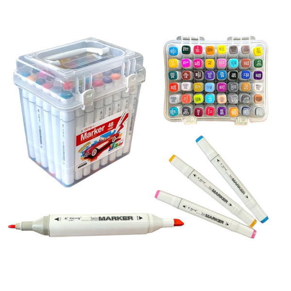 feutre promarker 48pcs (boite) ref : yl205109-48 / yalong