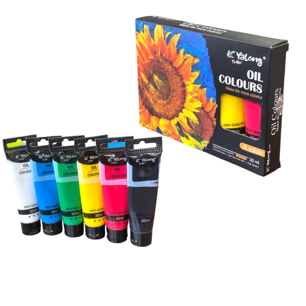 peinture oil colours 6 tubes 30ml ref : YL212211-30 yalong to go